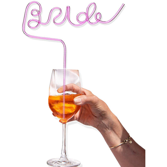 Bachelorette Party Favors Bride Straw I Bridal Shower Decorations Wedding Straws I Drinking Supplies Bride to Be  - Wedding Party (1 PACK)