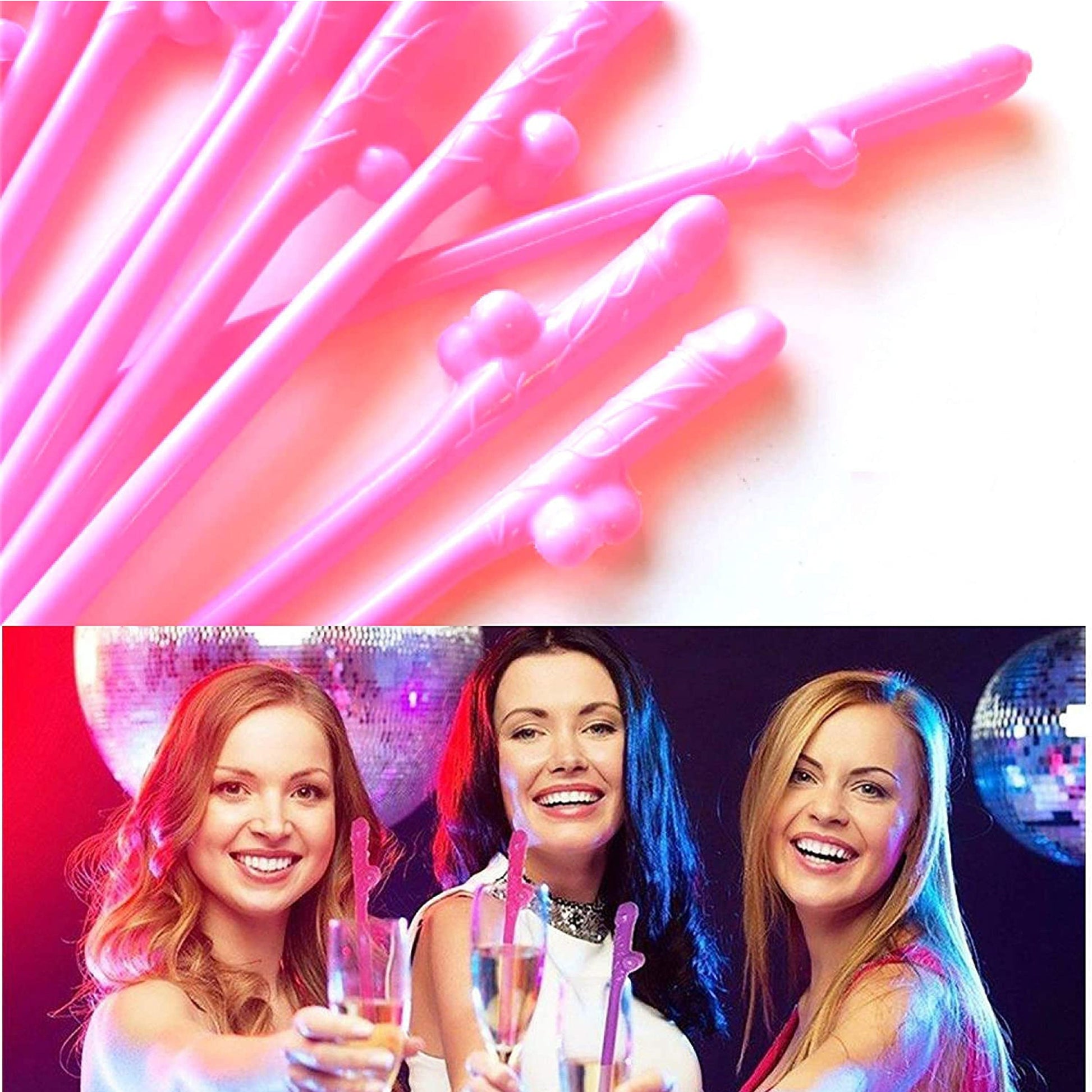 Bride Straw with 1 Huge Penis Straw and 12 Naughty Drinking Bridal